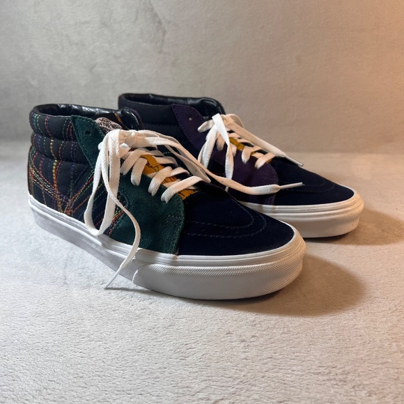 Vans Sk8-Mid Frenzy Dark Rainbow High Tops Skateboard Shoe Size 9 M / 10.5 W - Picture 4 of 13